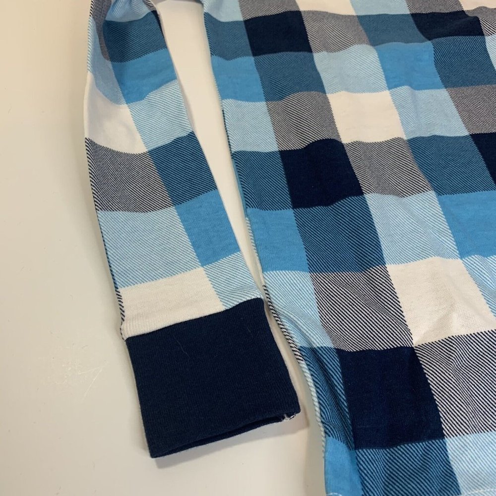 Wondershop Kids Blue Buffalo Plaid Pajama Set Stretchy Plaid Unisex - Picture 8 of 16